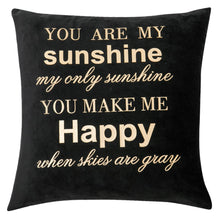 Charger l'image dans la galerie, Supplier Home Decor Sofa Black Pillow Case Velvet Gold Stamping Throw Pillow Cover Leaves Letters Foil Cushion Covers