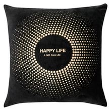 Charger l'image dans la galerie, Supplier Home Decor Sofa Black Pillow Case Velvet Gold Stamping Throw Pillow Cover Leaves Letters Foil Cushion Covers