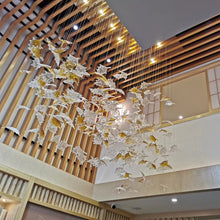 Load image into Gallery viewer, Modern pendant chandelier for stairs
Luxury hanging chandelier light
Statement chandelier for staircase
Grand foyer staircase chandelier
Elegant staircase chandelier