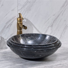 Загрузить изображение в средство просмотра галереи, Black and White Marble Natural Stone Sink Bathroom