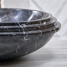 Загрузить изображение в средство просмотра галереи, Black and White Marble Natural Stone Sink Bathroom