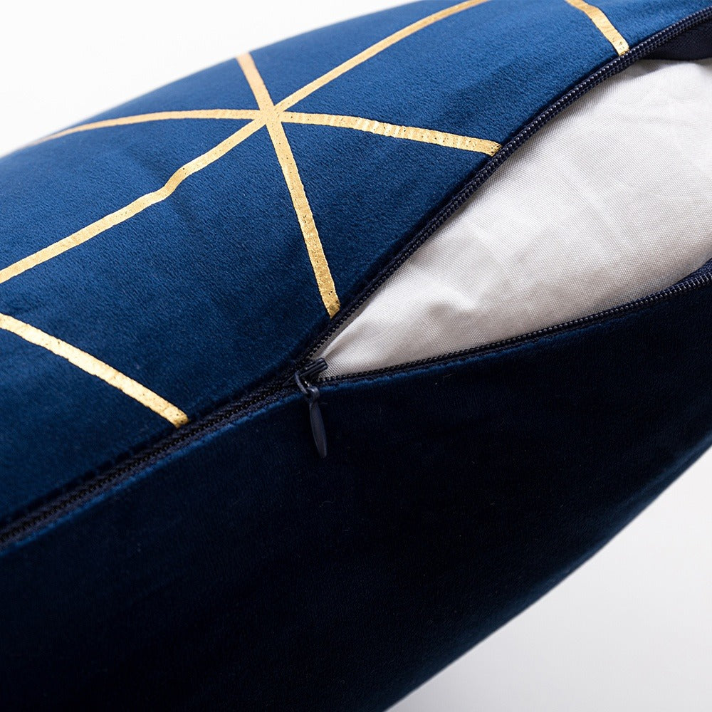 Cushion Pillow Super Soft Kussenhoes Geometrische Velvet Throw Pillow Covers Stamping Glod Printed Pillow Cover for Home Decor