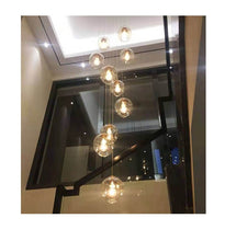 Load image into Gallery viewer, Long drop chandelier for staircase
High ceiling staircase chandelier
Spiral staircase chandelier
Contemporary staircase chandelier
Large staircase chandelier