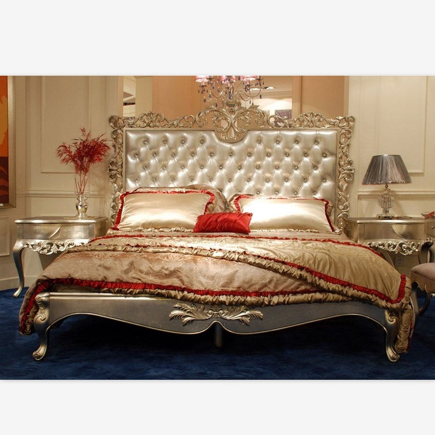 French style bedroom furniture bed, luxury hotel kind queen bed – La ...