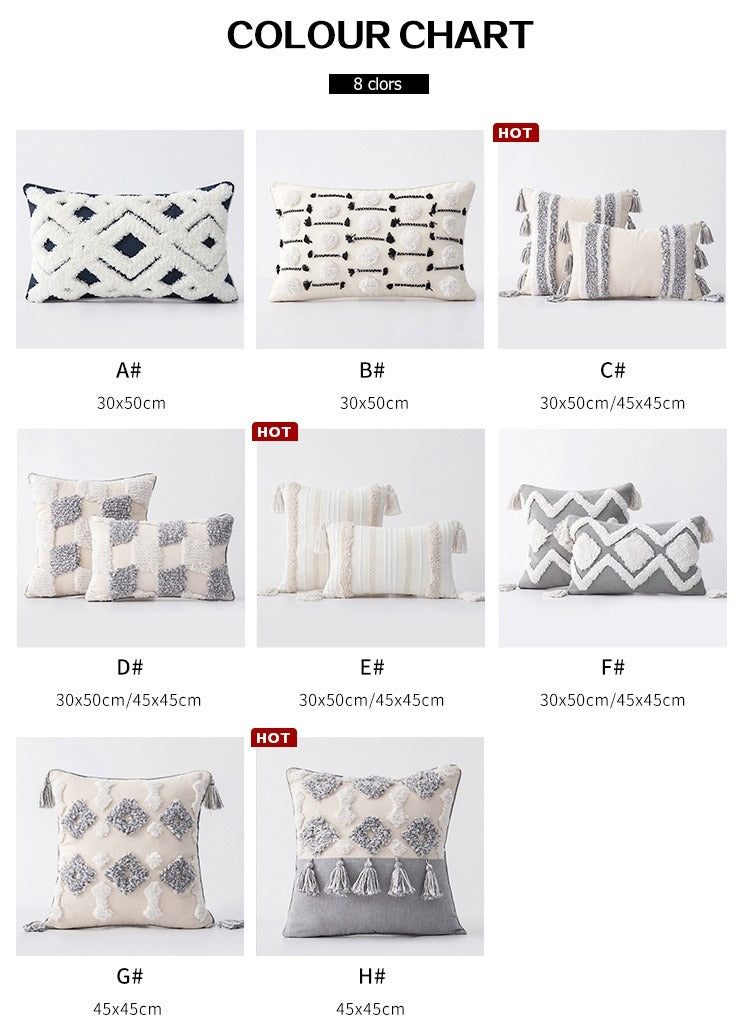 High Quality Throw Pillow Case Decorative Moroccan Boho Decor Cushion Cover 18*18 inch Custom Embroidery moroccan pillow cover