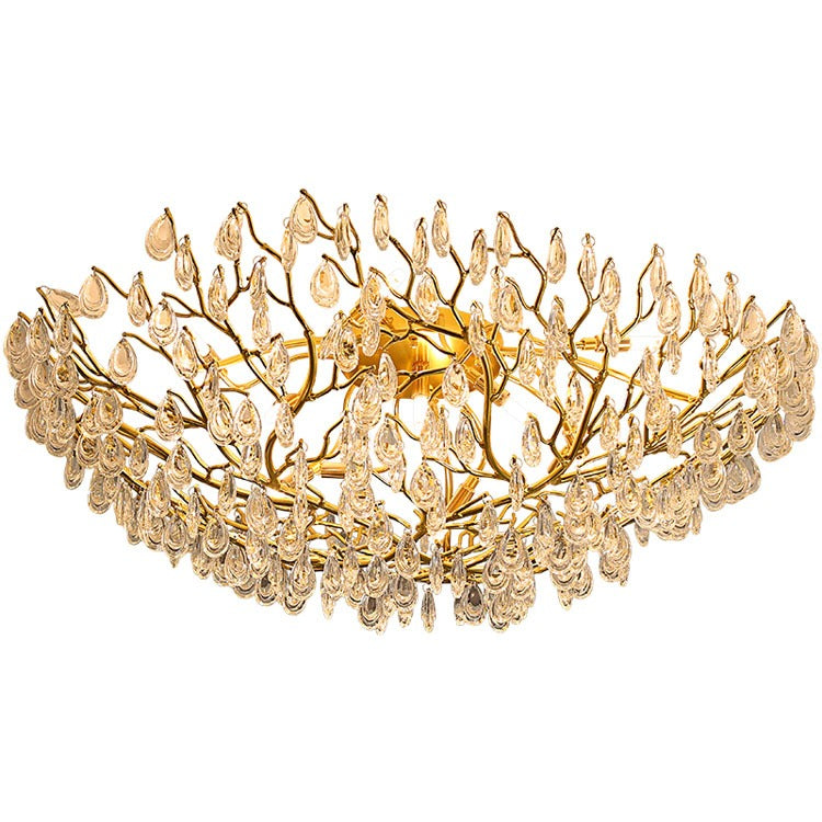 Home decorative designer modern luxury k9 crystal ceiling pendant light gold aluminum glass