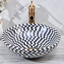 Загрузить изображение в средство просмотра галереи, Mosaic Stone Bathroom Basin Top Mounted