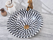 Загрузить изображение в средство просмотра галереи, Mosaic Stone Bathroom Basin Top Mounted