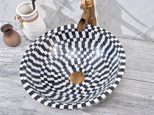 Загрузить изображение в средство просмотра галереи, Mosaic Stone Bathroom Basin Top Mounted