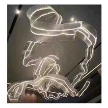 Load image into Gallery viewer, Hotel decoration big modern indoor stainless steel glass crystal lighting chandelier "Price depends on the size you need"