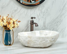 Загрузить изображение в средство просмотра галереи, Irregular Edge White Stone Bathroom Washing Bowl