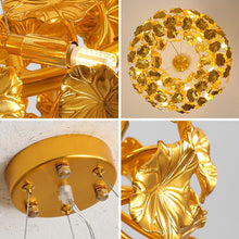 Load image into Gallery viewer, Latest Nordic modern personality lotus leaf round aluminum chandelier living room bedroom dining room luxury LED lighting "Price depends on the size you need"