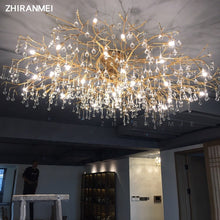 Загрузить изображение в средство просмотра галереи, Luxury home led lights chandeliers ceiling brass "Price depends on the size you need"