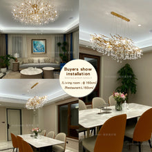 Загрузить изображение в средство просмотра галереи, Luxury home led lights chandeliers ceiling brass "Price depends on the size you need"