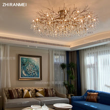 Загрузить изображение в средство просмотра галереи, Luxury home led lights chandeliers ceiling brass "Price depends on the size you need"