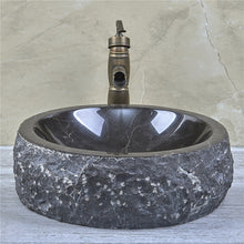 Загрузить изображение в средство просмотра галереи, Smooth Natural Stone Wash Basin Bathroom  Sinks