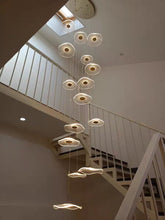 Cargar imagen en el visor de la galería, Luxury modern acrylic lotus leaf design led ceiling lamp lighting chandelier