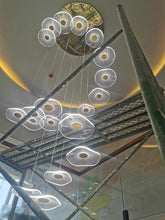 Cargar imagen en el visor de la galería, Luxury modern acrylic lotus leaf design led ceiling lamp lighting chandelier