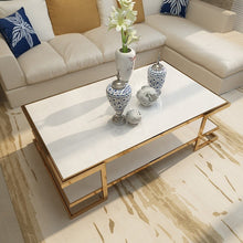 Cargar imagen en el visor de la galería, Modern light luxury coffee table light luxury high quality living room design style stainless steel glass tea table