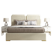 Load image into Gallery viewer, Modern light luxury fashion high quality imitation leather bed bedroom furniture hotel apartment comfortable big bed
