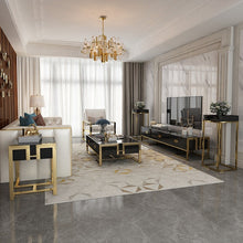 Load image into Gallery viewer, Modern light luxury rectangular living room furniture bedroom study black side table