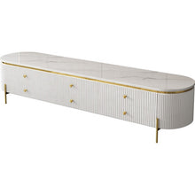 Load image into Gallery viewer, Popular modern luxury TV cabinet marble panel stainless steel living room hotel apartment furniture TV cabinet