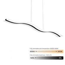 Load image into Gallery viewer, Modern Wave Dimmable LED Chandelier Hanging Light Fixture Pendant