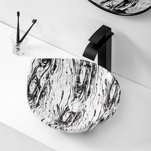 Charger l'image dans la galerie, Sea shell shape porcelain home decor white marble ceramic vessel sink hand wash basin bathroom
