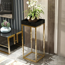 Load image into Gallery viewer, Stainless steel flower frame indoor balcony frame light luxury living room modern minimalist black flower stand