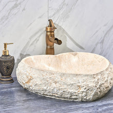 Загрузить изображение в средство просмотра галереи, Stone Bathroom countertop basin heart shape bathroom face basin