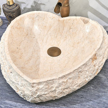 Загрузить изображение в средство просмотра галереи, Stone Bathroom countertop basin heart shape bathroom face basin