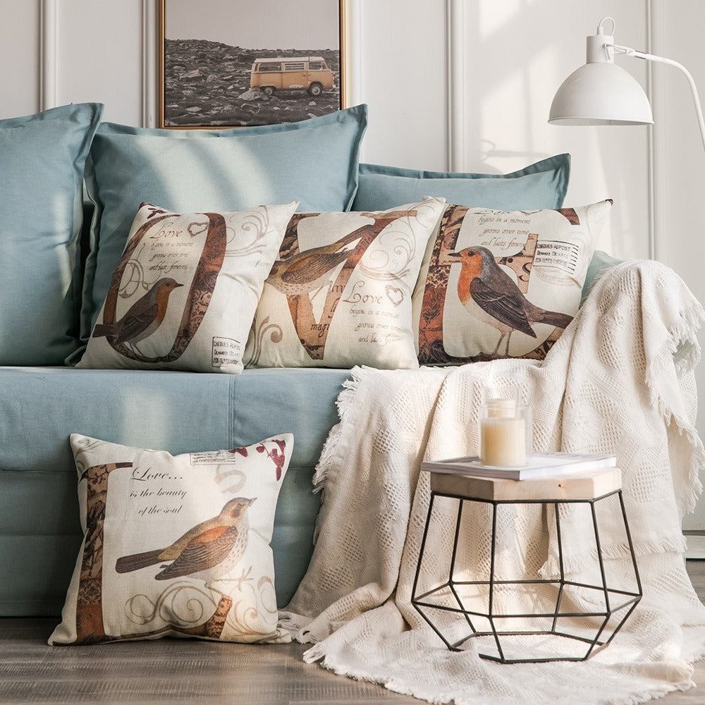 Valentine LOVE design Animal printing pillow cover custom print cushion valentine cushion print for sofa