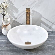 Загрузить изображение в средство просмотра галереи, White Natural Marble  Wash Basin