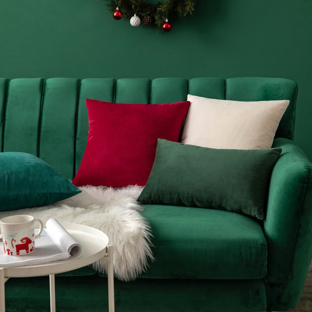 Velvet pillow decorative home decor velvet pillow case super soft purple pillow