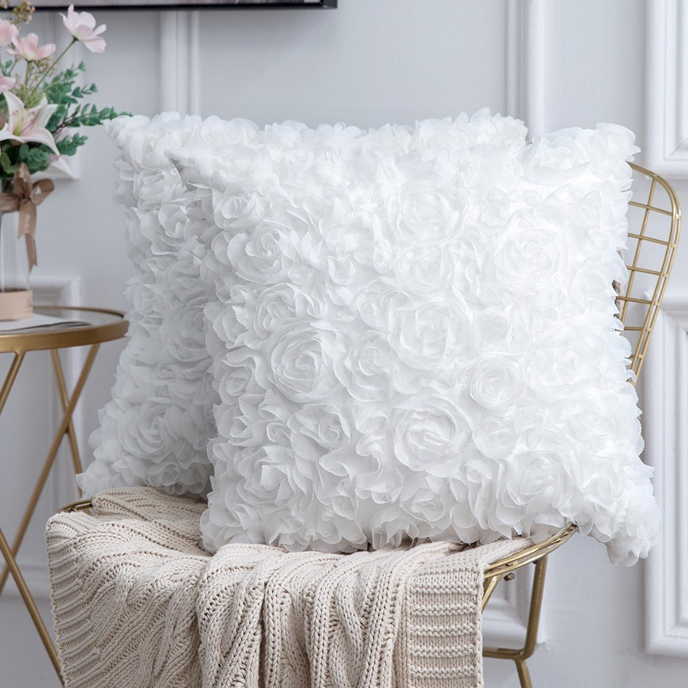 decorative pillow covers custom rose flower pillow cover housse de coussin