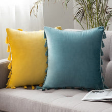 Charger l'image dans la galerie, Hot Style Cushion Cover 50*50cm Soft Velvet Pillow Cover Tassel Macrame Cushion Cover For Home Decorative Pillow