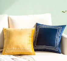 Charger l'image dans la galerie, simple fashion luxury home decorative throw pillow white embroidery cushion cover velvet pillow cover for sofa