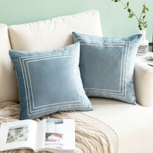 Charger l'image dans la galerie, simple fashion luxury home decorative throw pillow white embroidery cushion cover velvet pillow cover for sofa