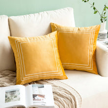 Charger l'image dans la galerie, simple fashion luxury home decorative throw pillow white embroidery cushion cover velvet pillow cover for sofa