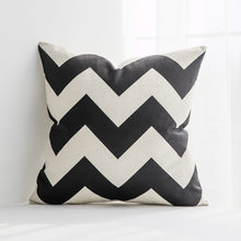 Load image into Gallery viewer, throw cushions raffia sofa custom printing pillow cover decorative geometric pattern pillow case black cushion cover
