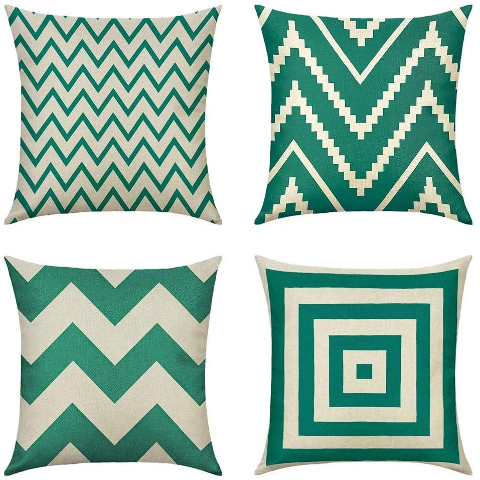 throw cushions raffia sofa custom printing pillow cover decorative geometric pattern pillow case black cushion cover