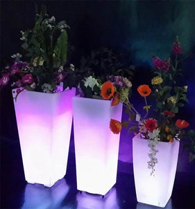 Led Pot Light Up Led Flower Pot Decoration Indoor Colorful Led Light Flowerpots