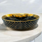 LV Iconic Oval Tabletop Wash Basin with Deep Black Interior Gleaming Gold
