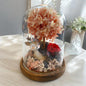 Reindeer Preserved Roses with Figurine