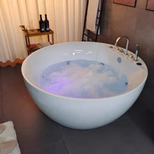 Lade das Bild in den Galerie-Viewer, Acrylic Round Adults Spa Bath Tub Indoor Bathroom Modern Massage Bathtub With Jet
