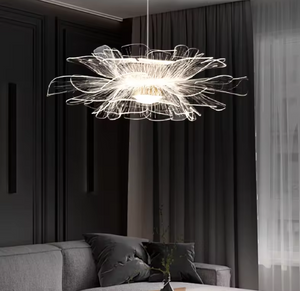 Modern Acrylic Flower Pendant Light – LED Hanging Ceiling