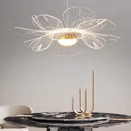 Modern Acrylic Flower Pendant Light – LED Hanging Ceiling