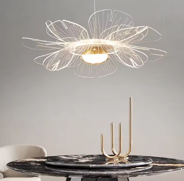 Modern Acrylic Flower Pendant Light – LED Hanging Ceiling