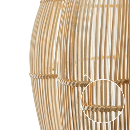 Hängeleuchte aus Rattan im Bohème-Stil – Handgefertigte Pendelleuchte für Wohnzimmer, Schlafzimmer und Wohnbereich