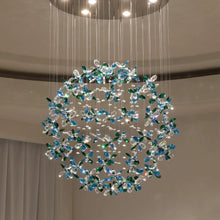 Load image into Gallery viewer, Italian Designer K9 Crystal Petal Chandelier – Luxury Adjustable Ceiling Light for Living Room, Bedroom &amp; Hall
